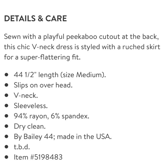 💕💕SOLD💕💕      BAILEY 44 DRESS     NWT - Picture 8 of 10